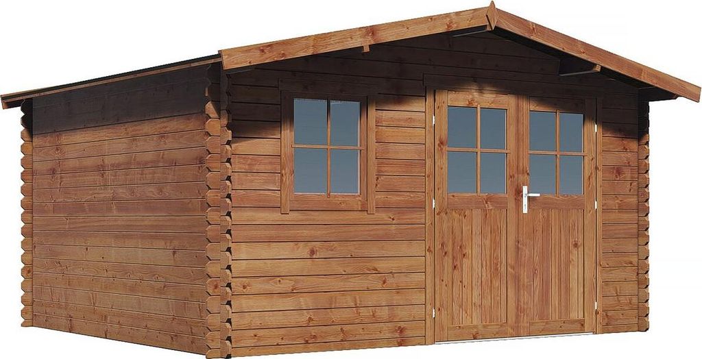 Casetta da giardino in legno marrone trattata in autoclave Immagine del prodotto 
