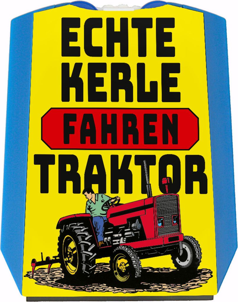 Echte Kerle fahren Traktor Parkscheibe in gelb