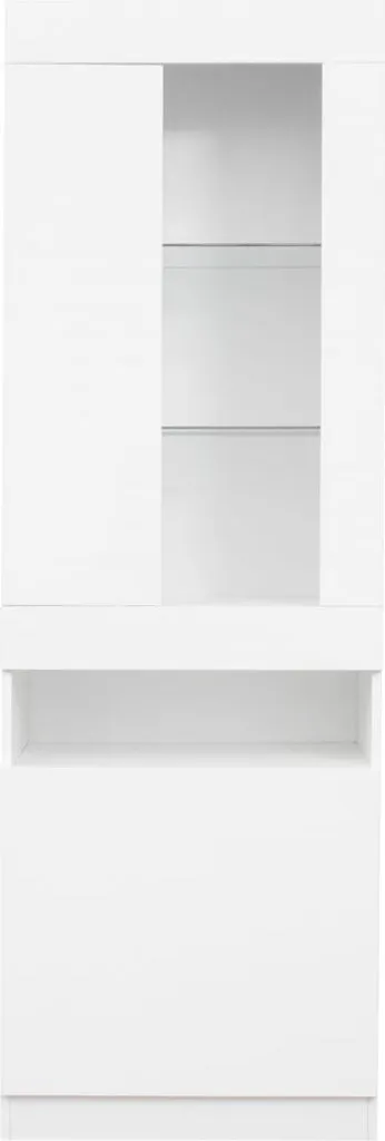 Vitrine LED noire avec 2 portes vitrées - Meuble de salon noir 160cm - 11
