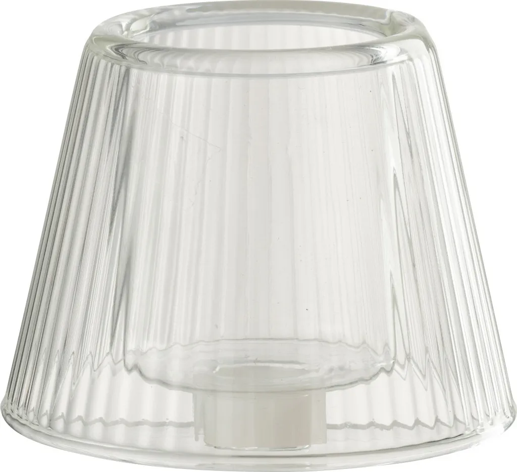 Bougeoir J-Line Transparent en Verre de Qualité Silhouette Chapeau