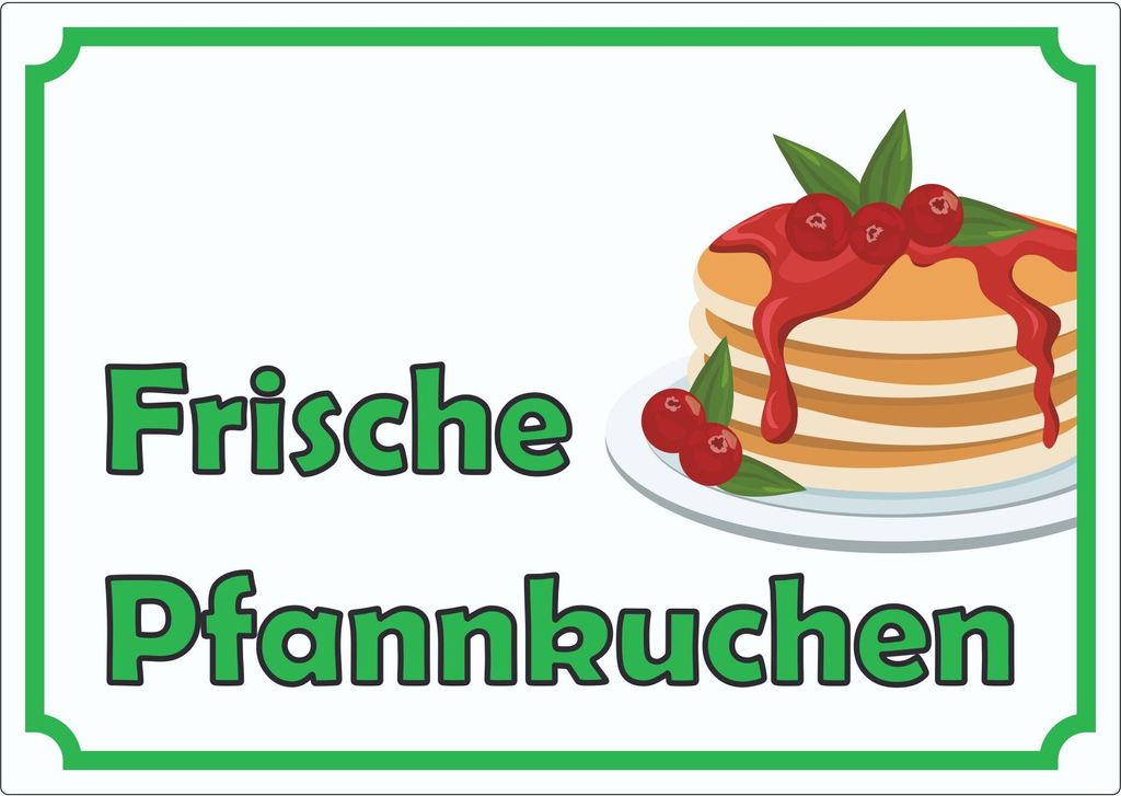Frische Pfannkuchen Aufkleber A2 (420x594mm)