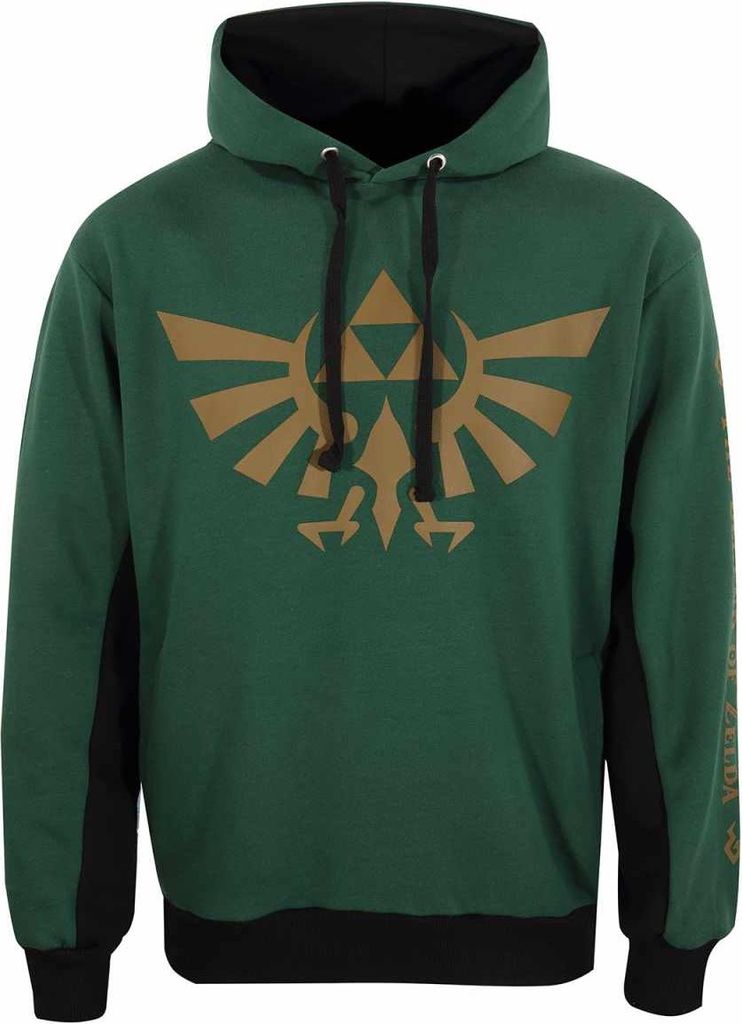Nintendo Legend of Zelda - Hyrule and Symbols - Dark Green Pullover Hoodie - Größe XL