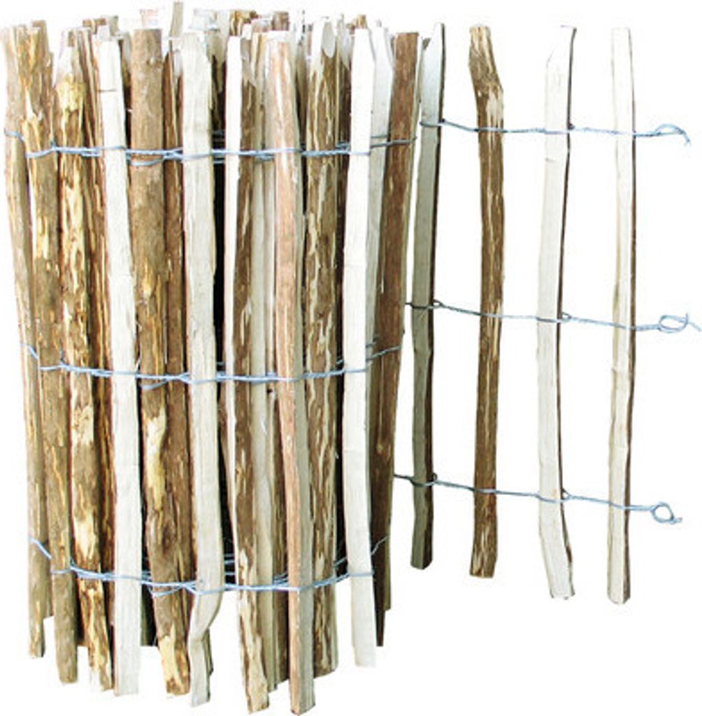 Staketenzaun Rollzaun Premium Haselnuss 500 x 120 cm natur