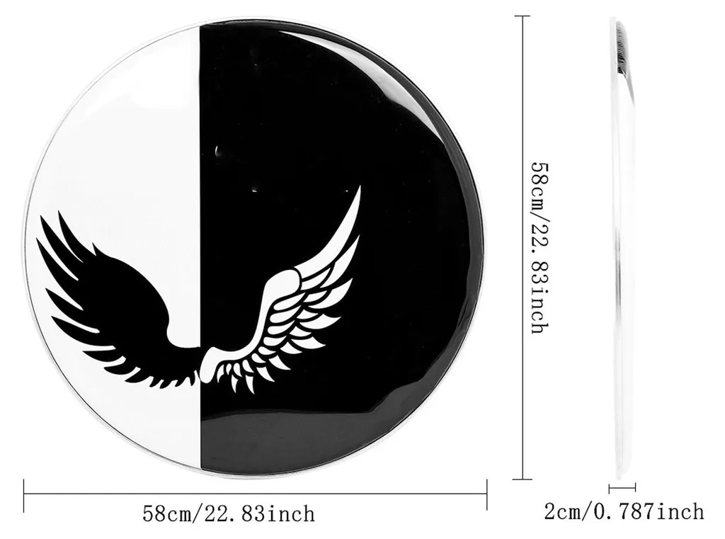 Peau de batterie 22 pouces en polyester pour grosse caisse de jazz - 15