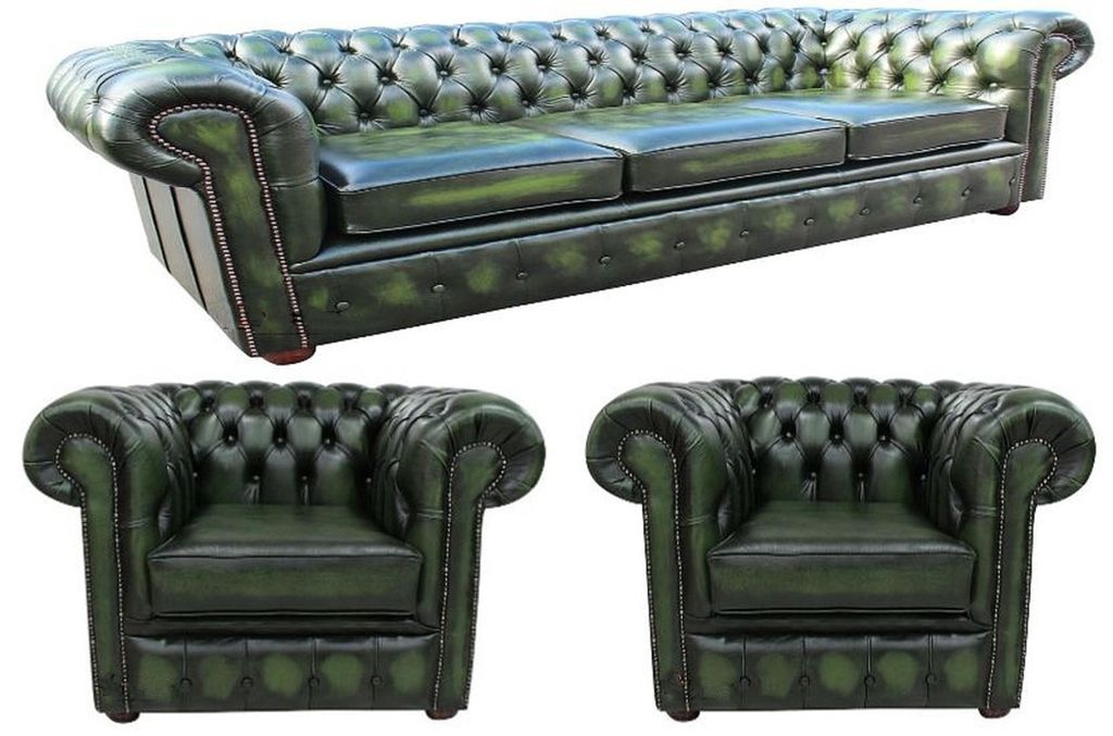 Chesterfield Couch Sofa XXL Big Garnitur Sofagarnitur 4+1+1 Sitzer Garnitur Neu