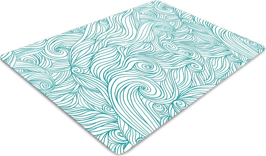 Stuhlunterlage Bürostuhlunterlage 120 cm x 90 cm Bodenmatte Bürostuhlunterlage - Weinlesewellen