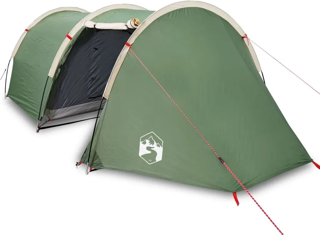 Tente tunnel 4 personnes vert camping sauvage et bivouac haute résistance