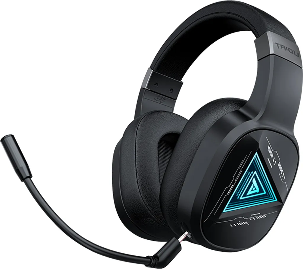 Casque gaming Bluetooth TAIOU Phantom noir avec son surround et 3 modes