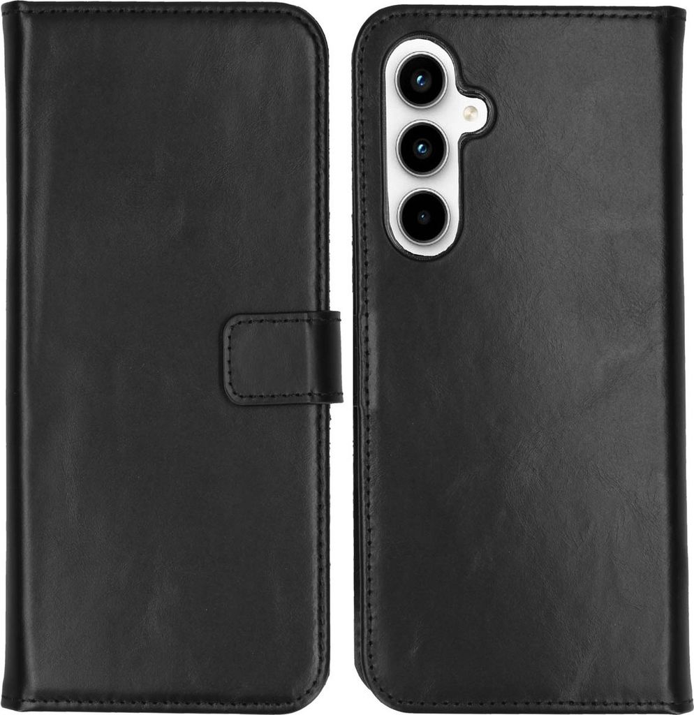 Selencia Echtleder Klapphülle Samsung Galaxy A55 - Schwarz Produktbild 