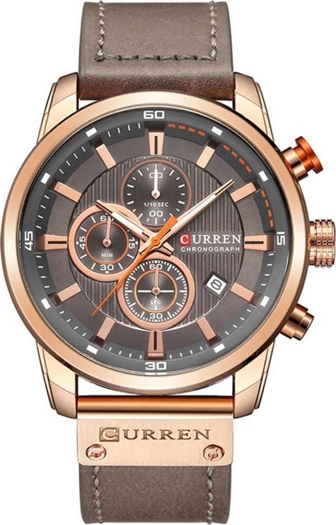 Elegante Herrenuhr CURREN in Braun – Chronograph und Kalender KP6218