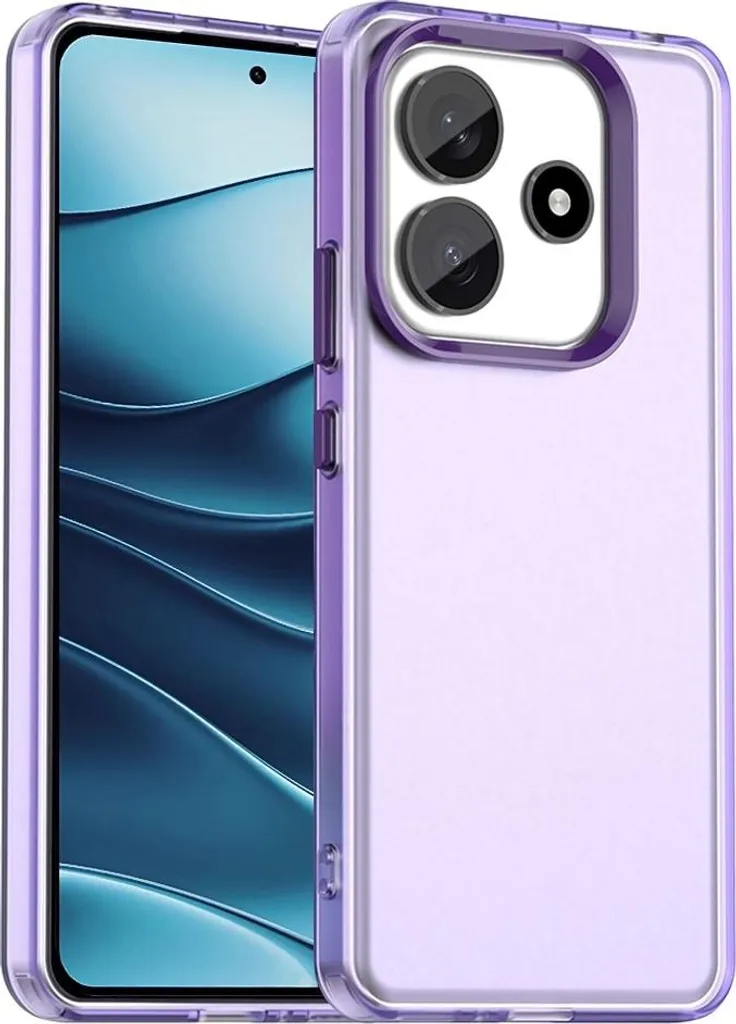 Custodia per Xiaomi Redmi Note 14 5G - Cover posteriore Phonesta HardFrost Semi-Trasparente - Viola opaco