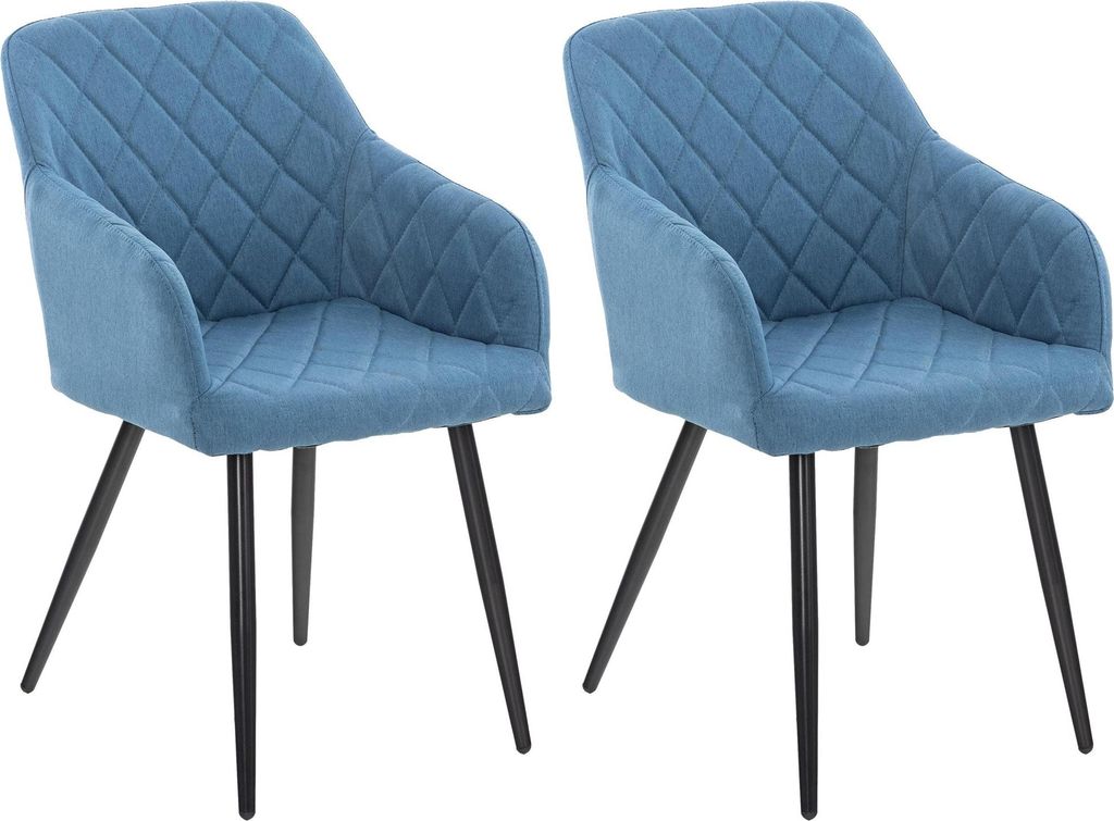 CLP 2er Set Esszimmerstuhl Shila schwarz Material Samt Produktbild 