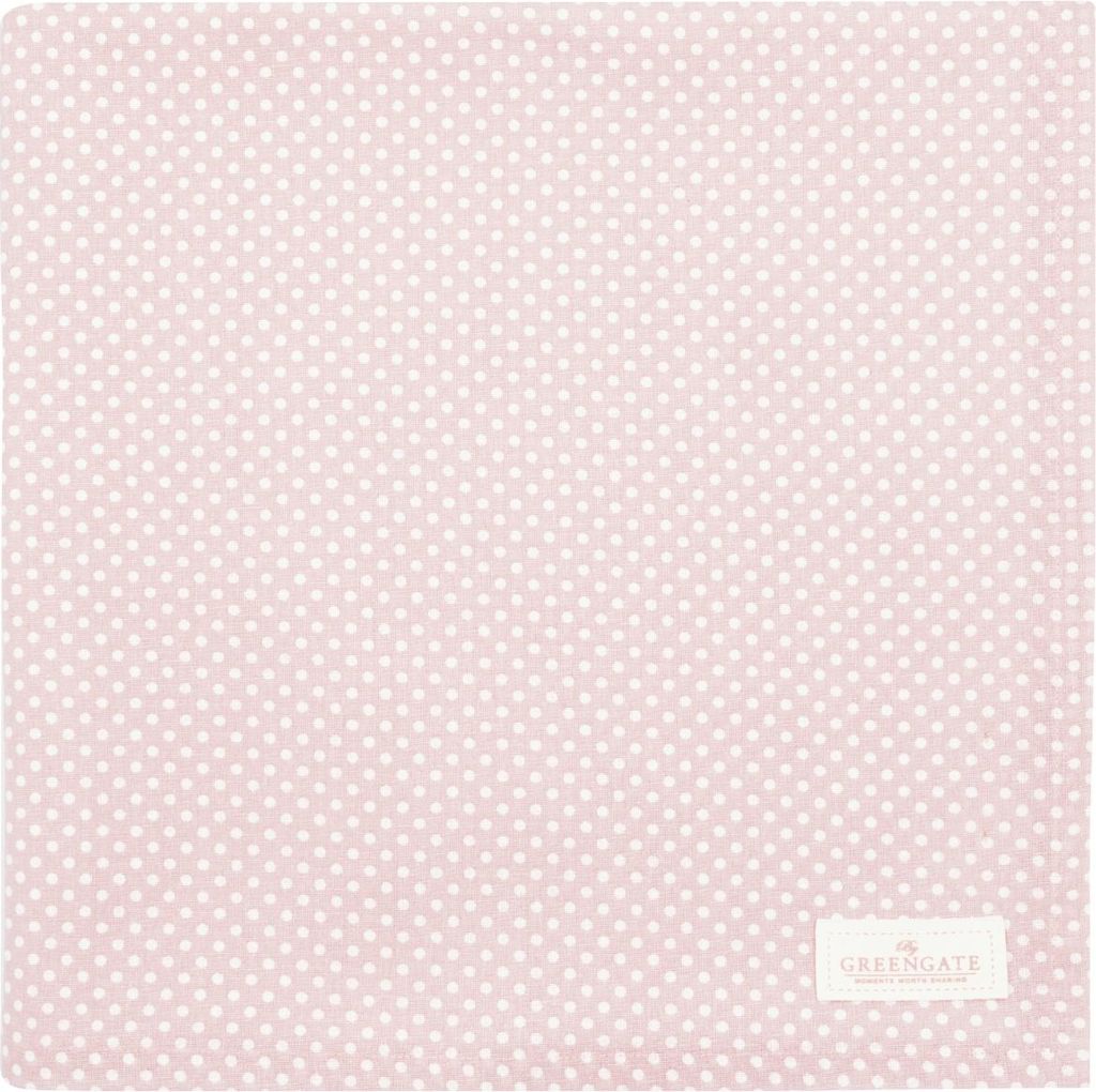 Greengate Tischdecke DOTTY PALE PINK Rosa mit weißen Punkten 150x150