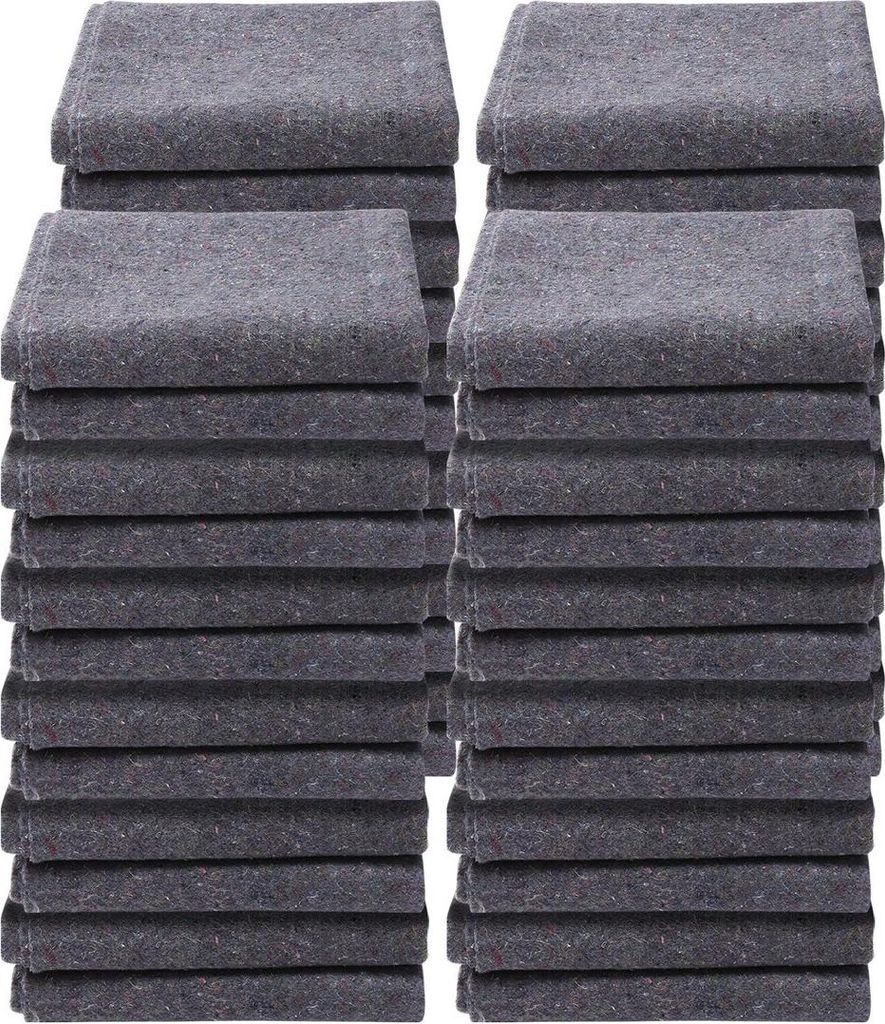 Umzugsdecken, 183 cm x 137 cm, Gewicht 9,5 kg/Dutzend, 24er-Pack, professionelle Verpackungsdecken aus recycelter Baumwolle, große, strapazierfäh...