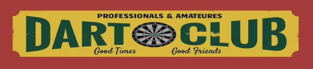 vianmo Blechschild 10x46 cm Professionals and amateures Dart Club