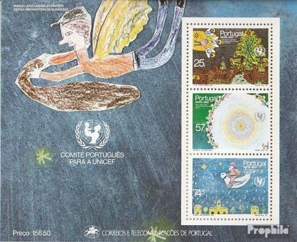 Briefmarken Portugal 1987 Mi Block56 (kompl.Ausg.) gestempelt Kinderzeichnungen
