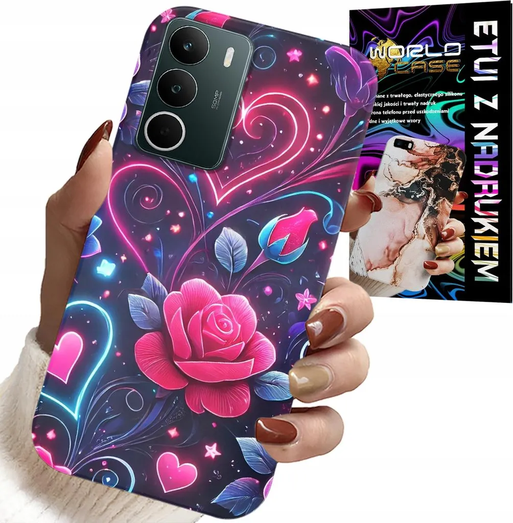 Custodia Realme C71 4G Cuore Rosa con Vetro - Protezione Completa