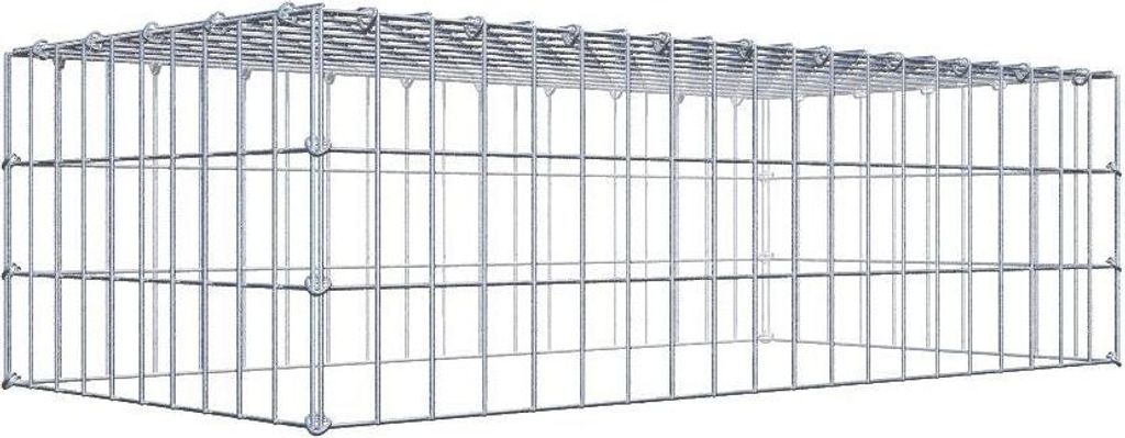 Anbaugabione Typ 3 100 cm x 30 cm x 50 cm (L x H x T), Maschenweite 5 cm x 10 cm, C-Ring