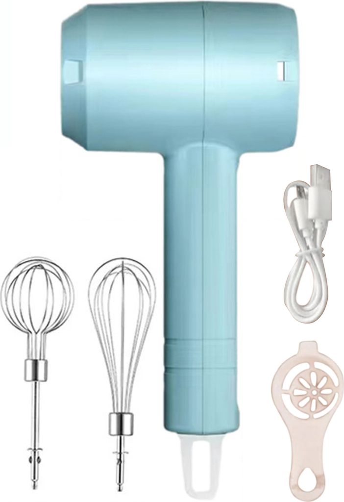 Schnurloser elektrischer Schneebesen, Handmixer, 3-Gang-Steuerung, wiederaufladbarer USB-Mixer zum Backen von Pfannkuchen, tragbarer Schneebesen
