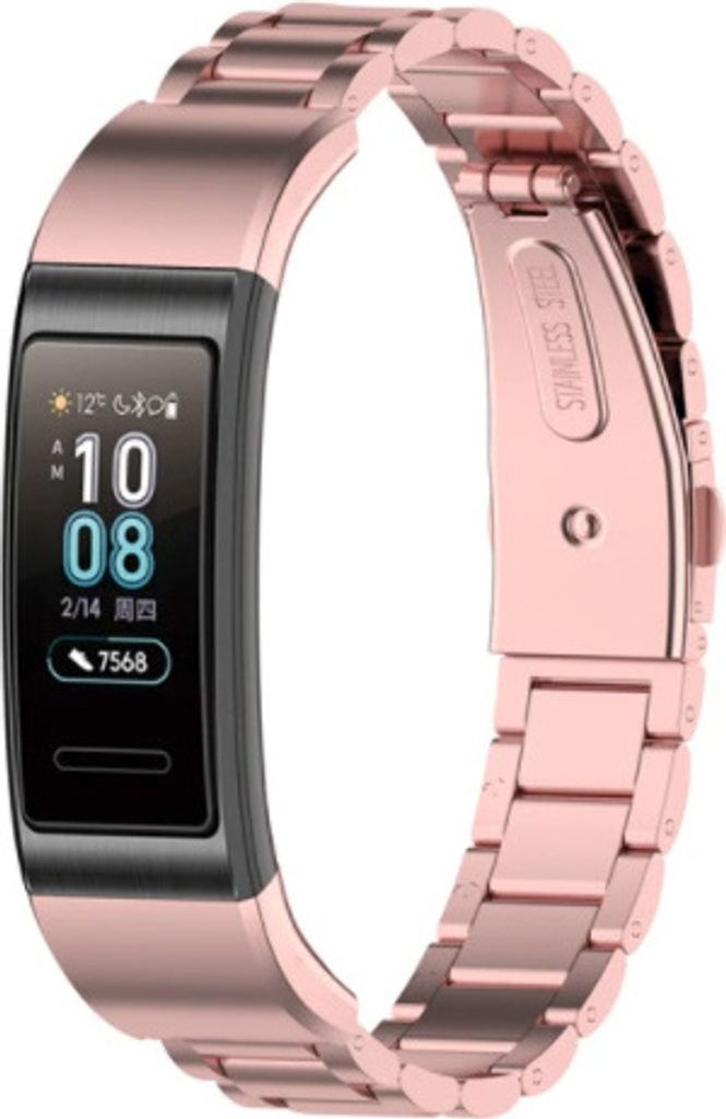 Strap-it Huawei Band 3 / 4 Pro Gliederarmband (Rosa)