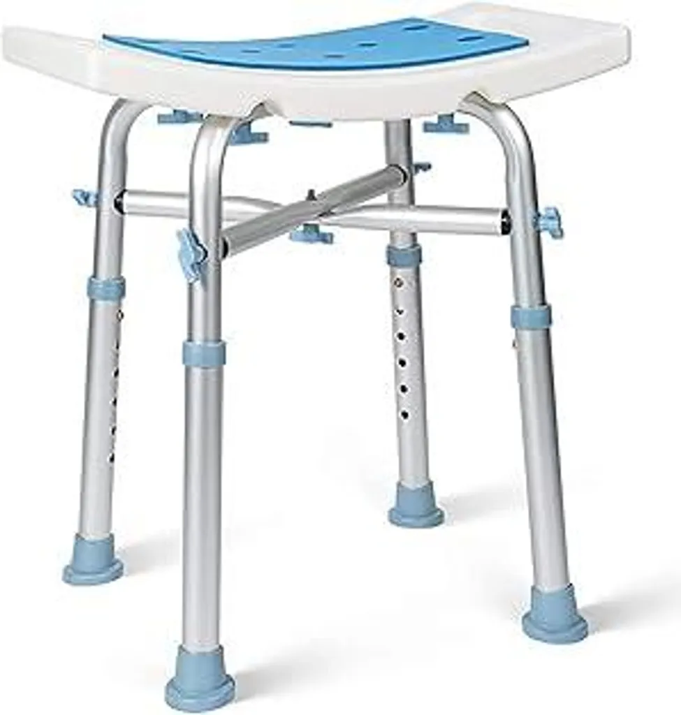 NEWFUN Sgabello Doccia 150kg: Sicurezza Essenziale e Design Pulito