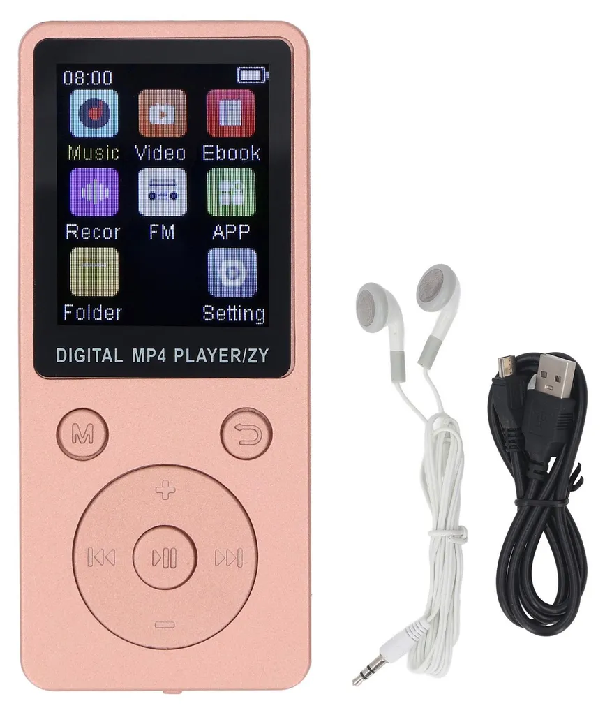 Lecteur MP3 MP4 Bluetooth 5.0 avec Écran 1,8 Pouces et Carte 64 Go Noir