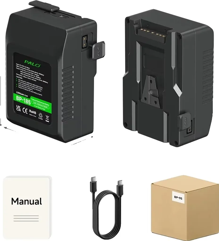 Batterie Professionnelle V-Lock BP-185 15000mAh pour Caméra et Vidéo Cinéma