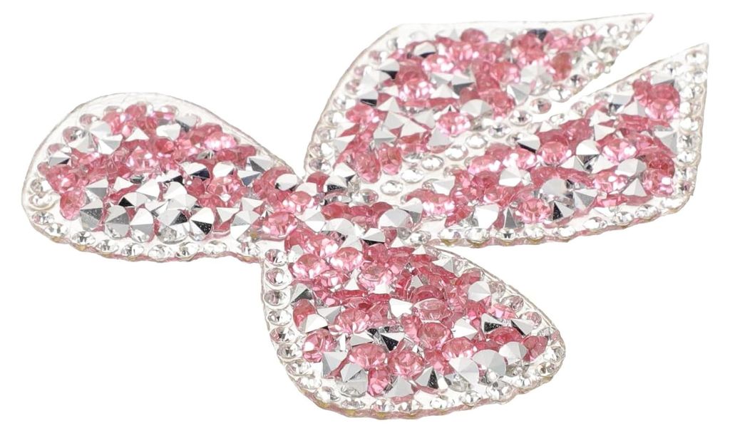 Eleganter Bügelflicken mit Schleifenmotiv aus Kunstharz in Pink für die Reparatur von Kleidung oder zur Dekoration von Hüten und Kissen