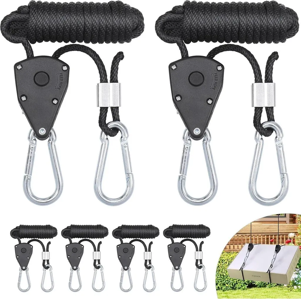 Kit de 6 fixations pour lampe de culture et ventilateur tente de jardin