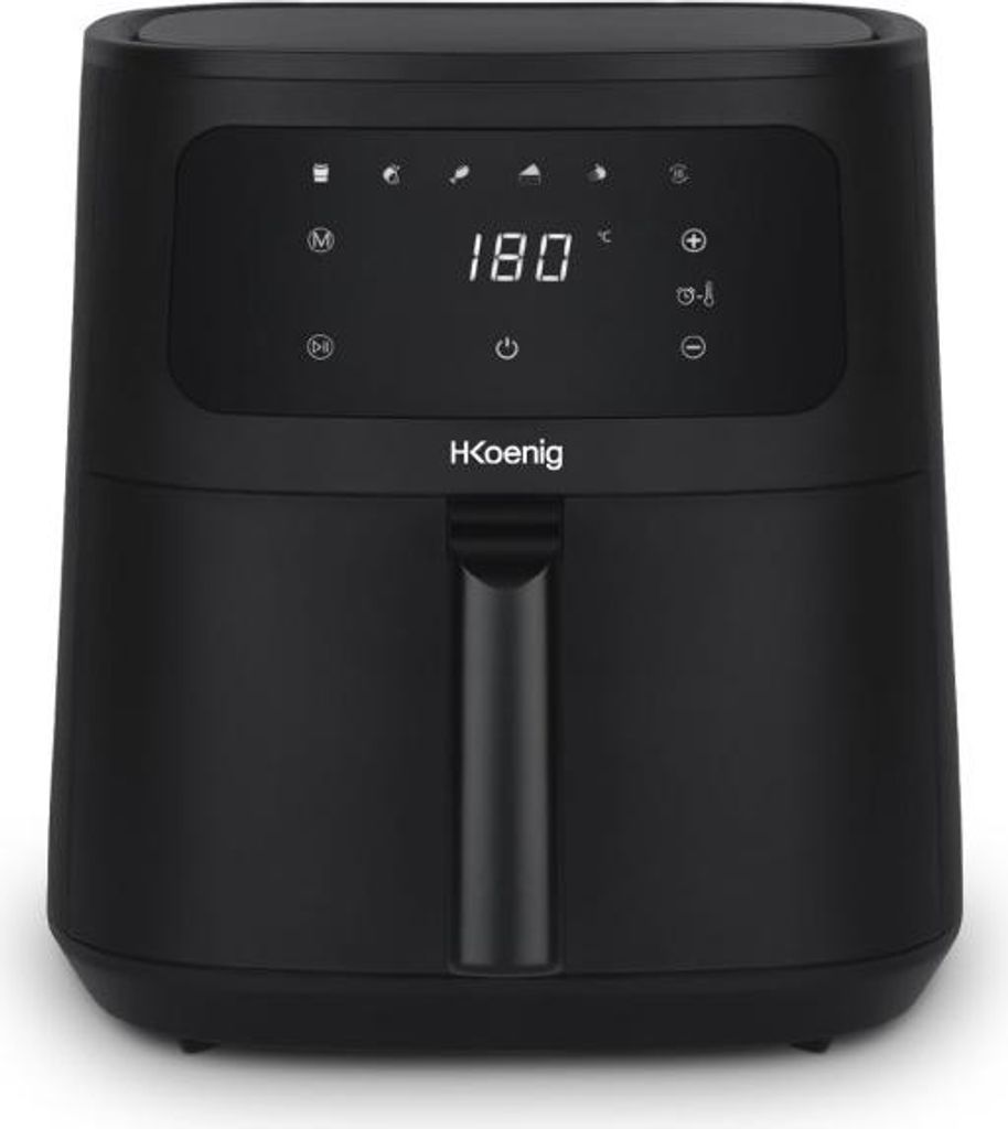 H.Koenig Heißluftfritteuse FRY840, 4L Kapazität, kocht für bis zu 6 Personen