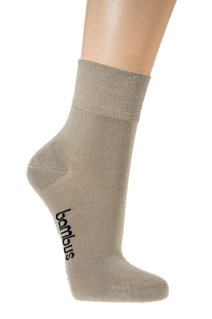 6 Paar Bambus Viskose Socken KURZSCHAFT Gr. 39/42 beige Produktbild 