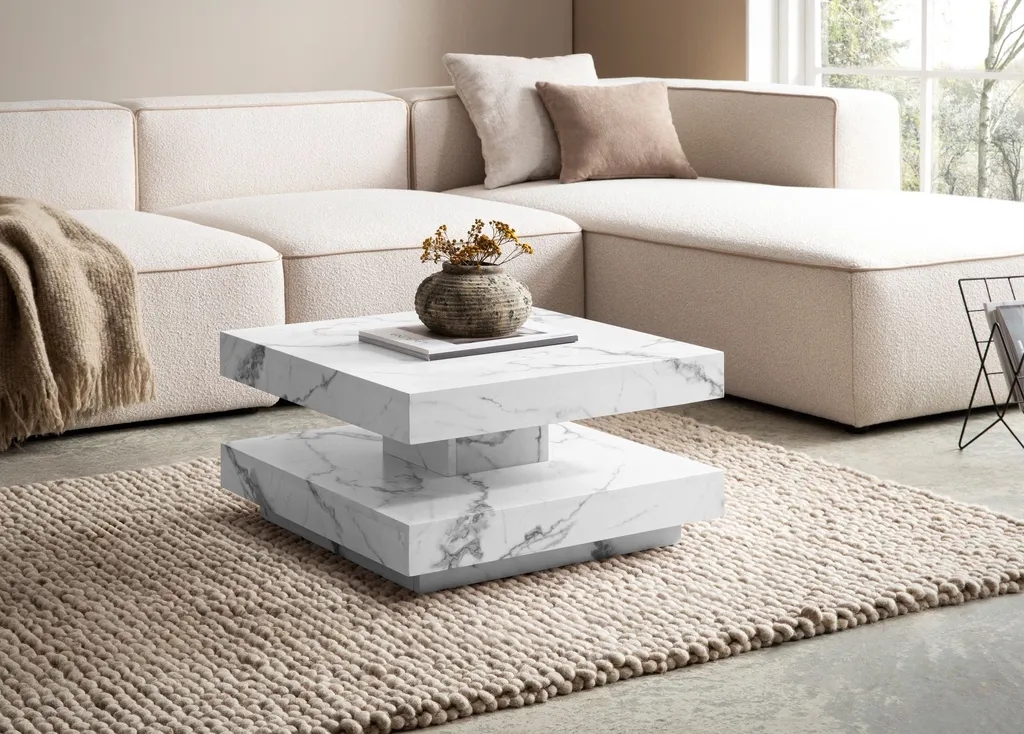 Tavolino Soggiorno Design Moderno 60x60 FineBuy - Tavolo Quadrato Piccolo - 2