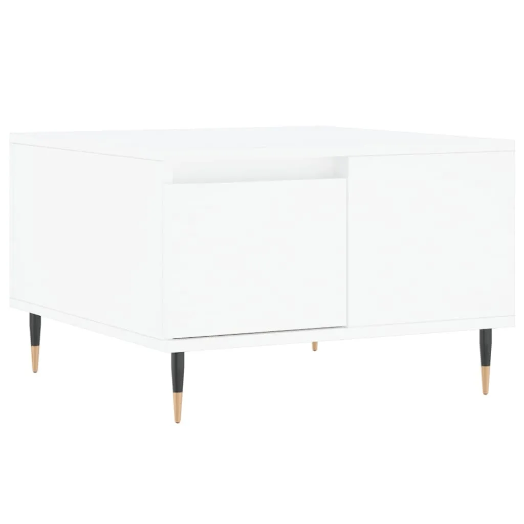 SYFAX™ Tavolino da Salotto Bianco 55x55x36,5 cm in Legno Multistrato