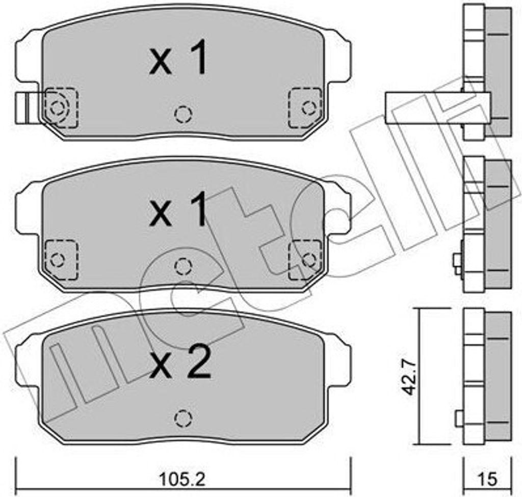 METELLI Bremsbeläge Satz Hinten Bremsklötze für NISSAN MAXIMA Station Wagon 22-0733-0