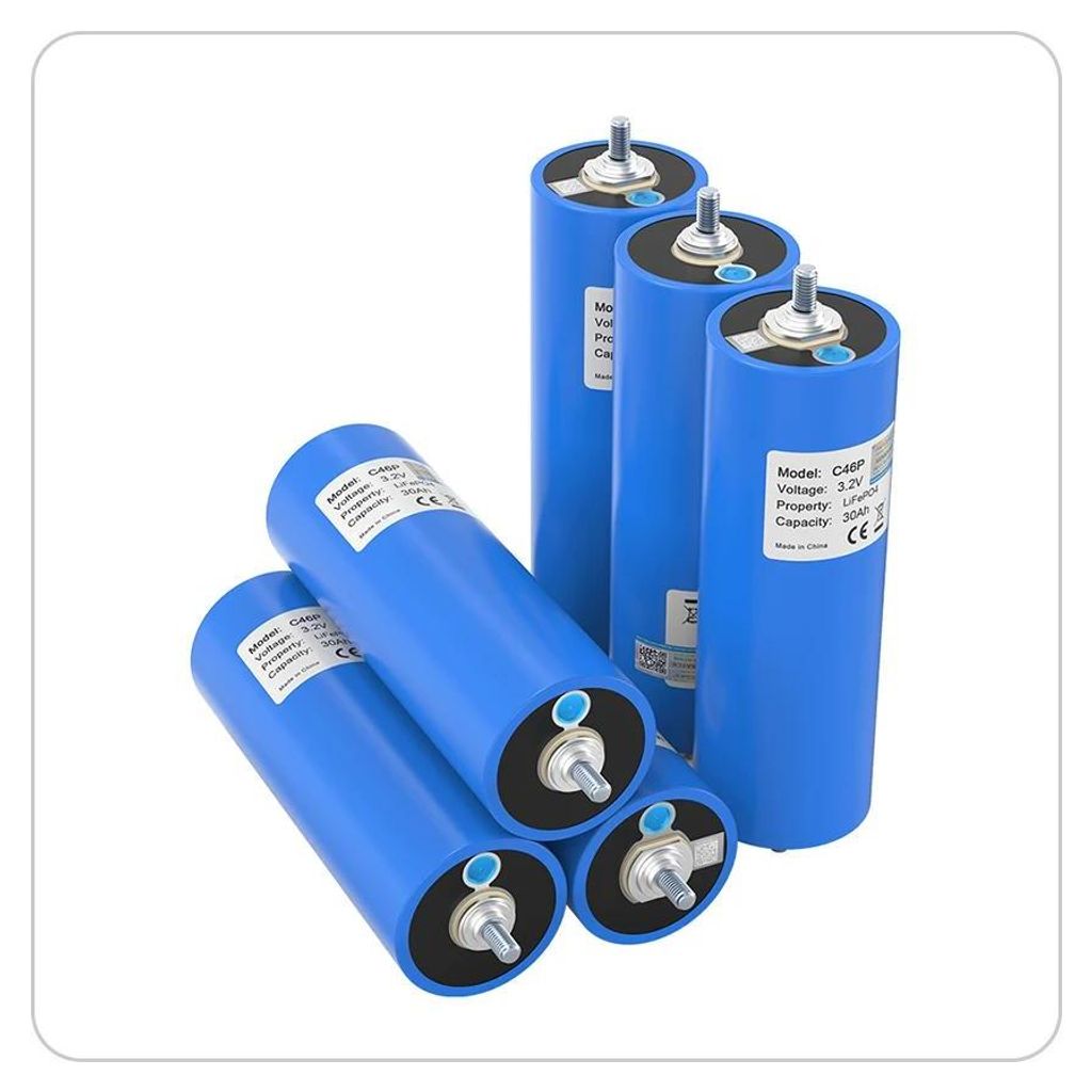 LiFePO4 Akku Zellen 3,2V 30Ah 16er Set - Modell 40138 Rundzelle - Grade A - 6C Hochstrom - Für 12V–48V Batteriepack
