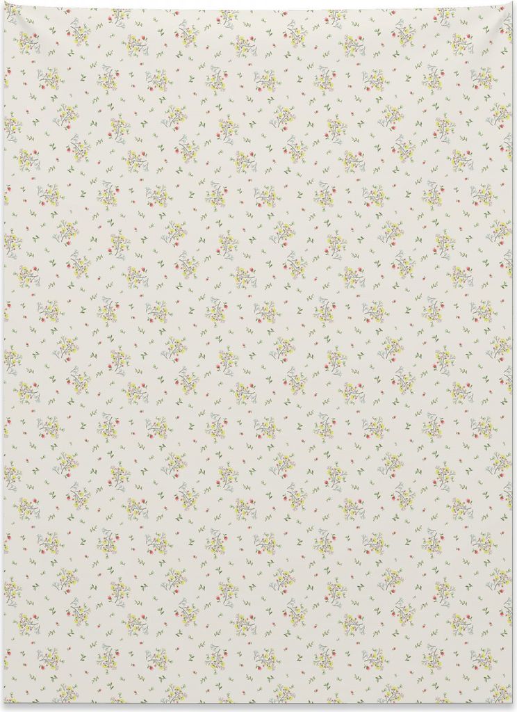 Abakuhaus Blumen Wandteppich, Dekorative Frühlingsblumensträuße aus Weiches Mikrofaser Stoff Kein Verblassen Klare Farben Waschbar, 110 x 150 cm...