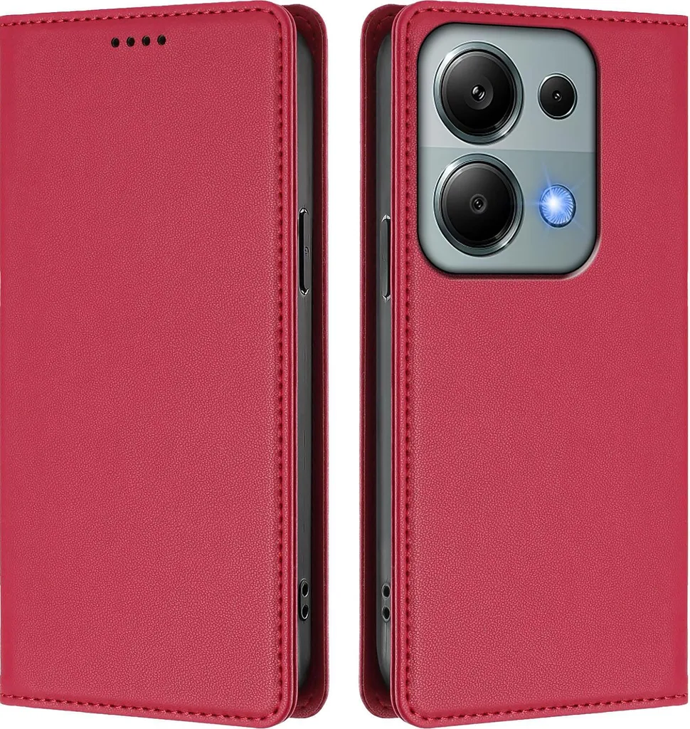Offerta Shock! Custodia a Libro Rosso Xiaomi Poco M6 Pro / Note 13 Pro