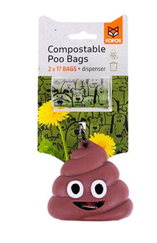 Fofos Poop Bag Halter mit 34 Poop Bags