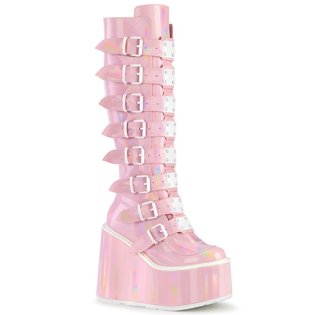 SWING-815 Damen Boots von DemoniaCult, Rosa , EU 37, US 7