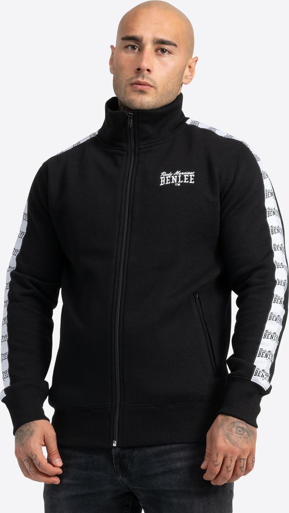 Herren Sweatjacke mit Reißverschluss schmale Passform CUNINGHAM Black XXL BENLEE