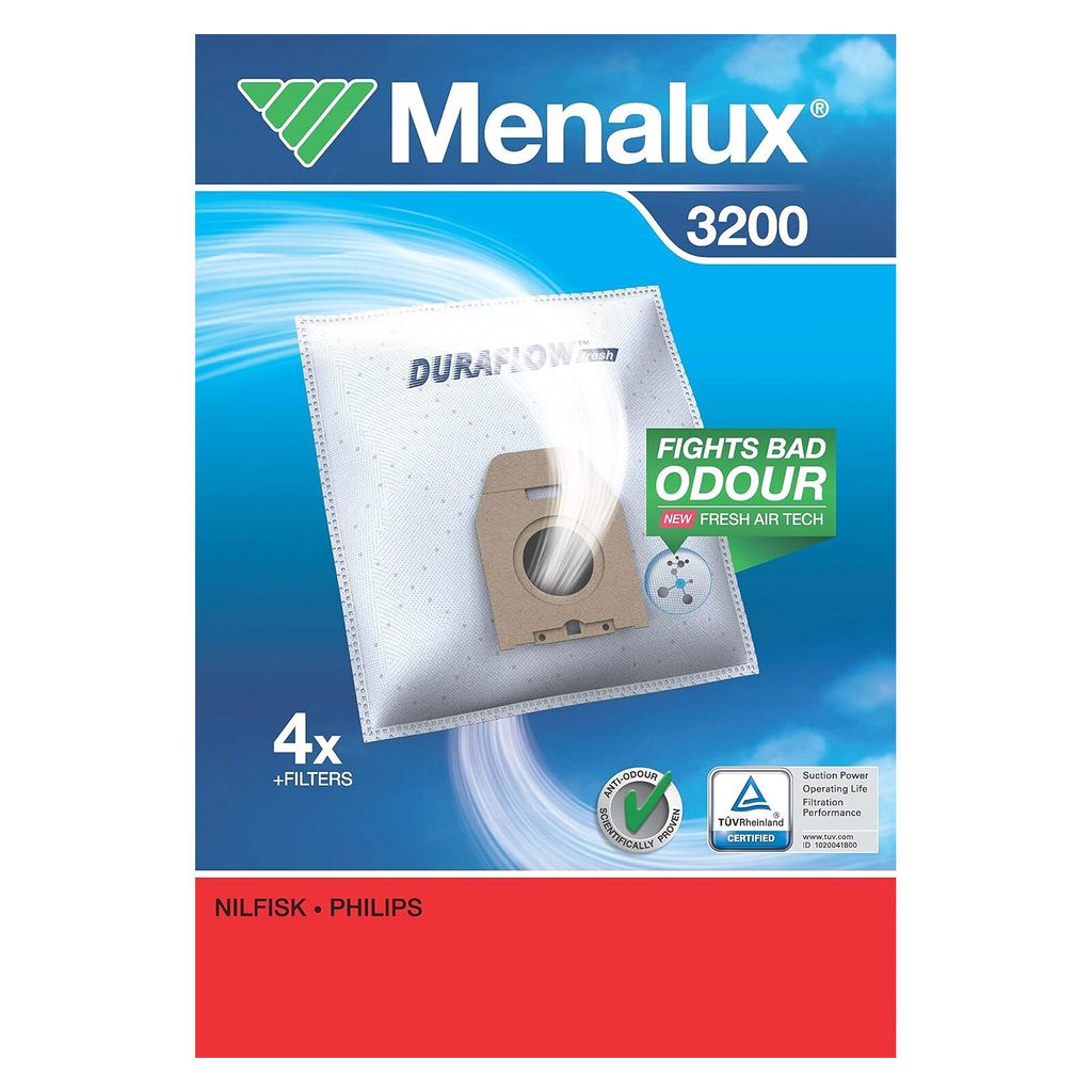 MENALUX Staubsäcke für Nilfisk, Philips, Mio Star (4Stk.) Produktbild 