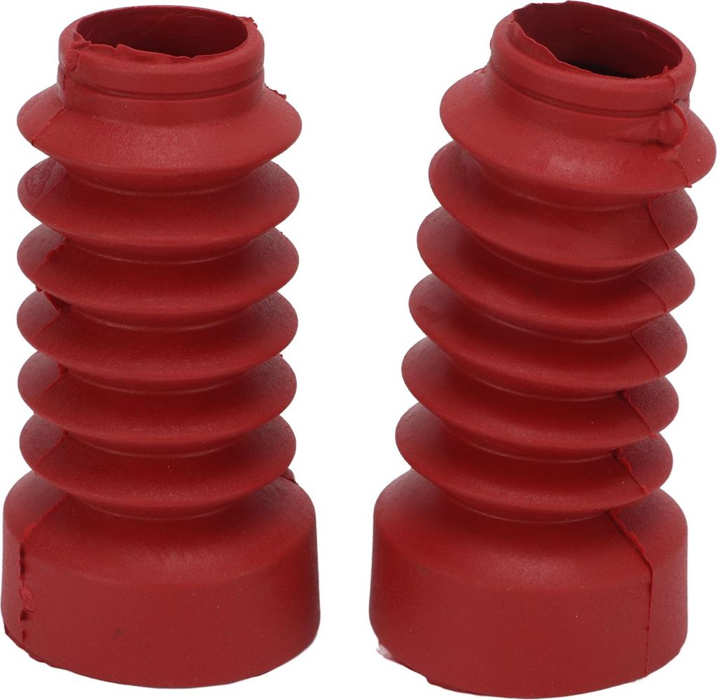 TIKATARER Staubabdeckung Vorne Sto?d?mpfer, 2pcs Gummi -Motorrad -Powersport Gabelw?chter mit 2 Festen Klemmen fr DIO 18/27/28/34/35 (Rot)