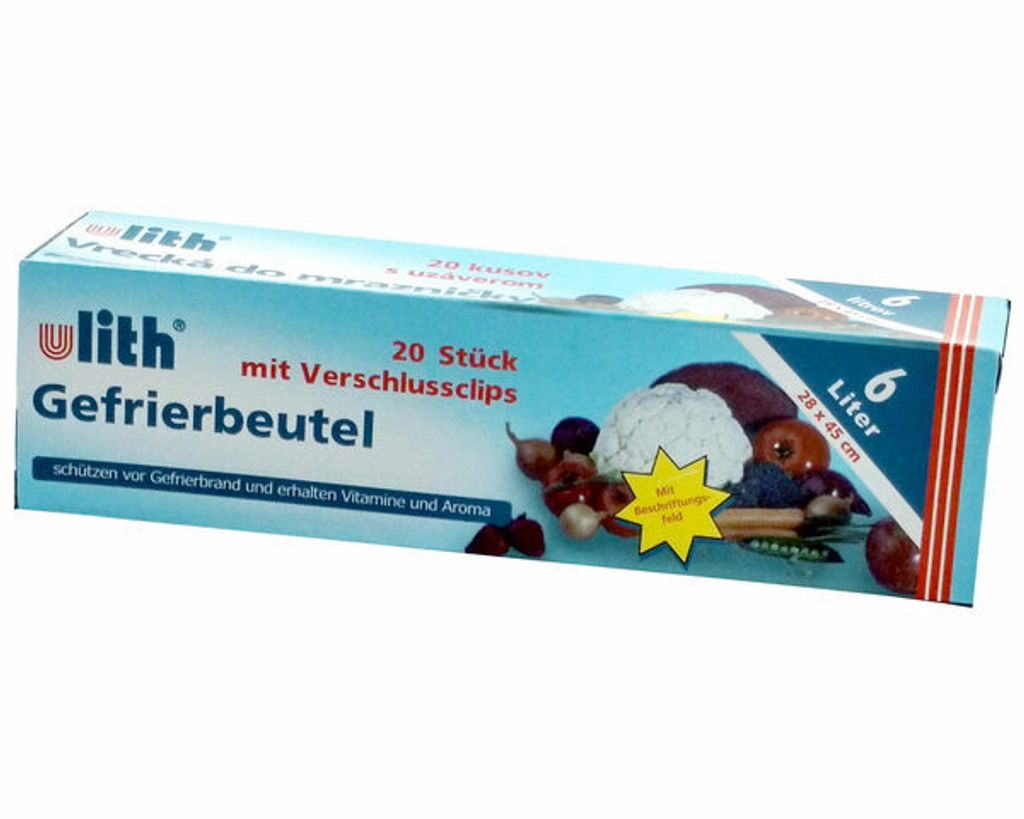 1000x ULITH Gefrierbeutel mit Verschlussclips 28 x 45 cm 6 Produktbild 