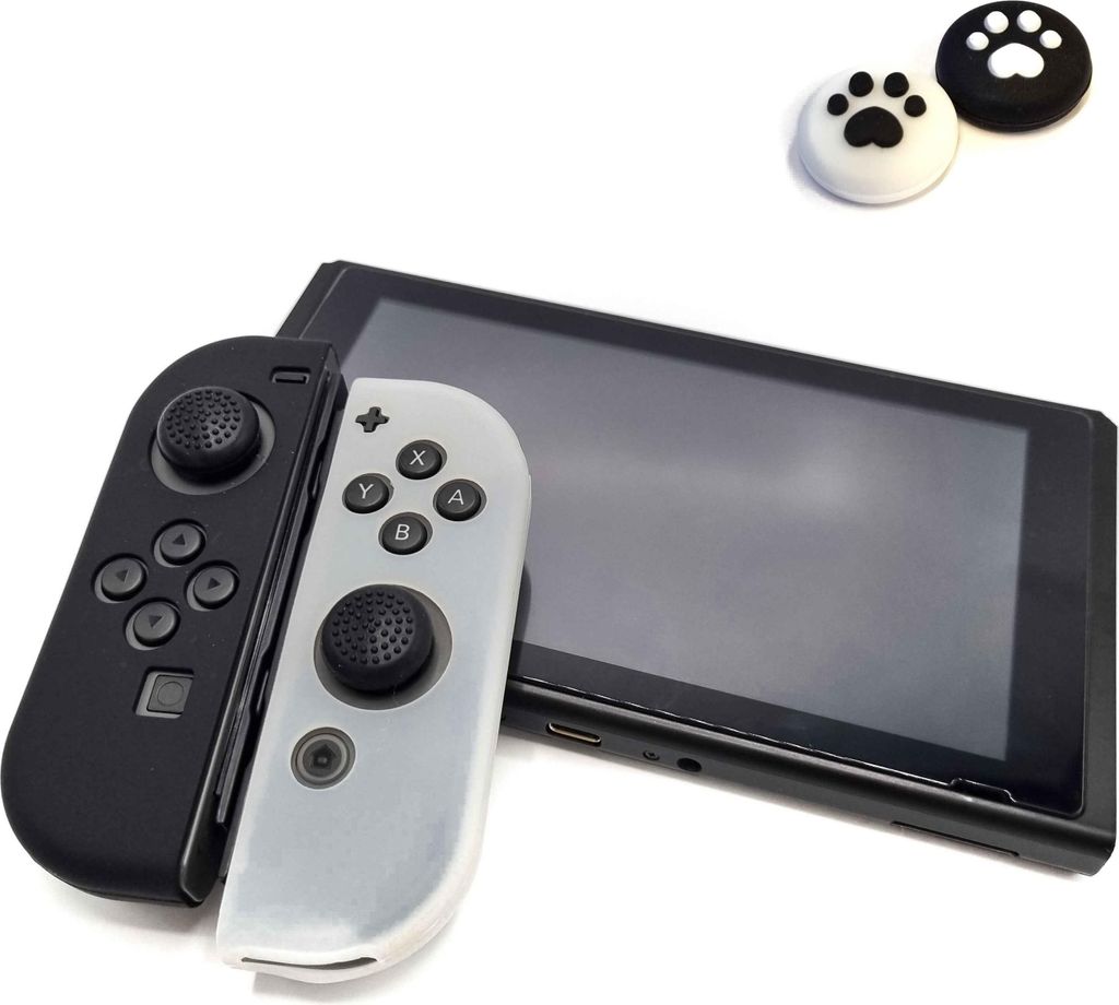 Thumbgrips - Hoesjes & Skins + Thumb Grips voor Nintendo Switch 1 - Performance Gaming Case - Soft Grip Covers - Anti-Slip Joy-Con Controller Acces...