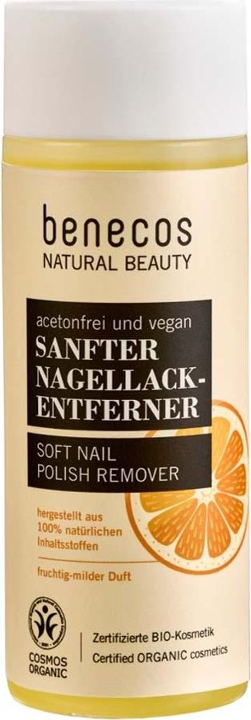 BENECOS Sanfter Nagellackentferner mit Bio-Orangen- und Bio-Lavendell