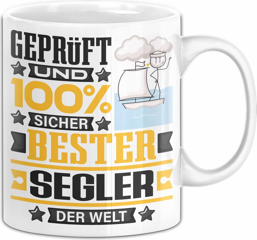 Segler Geschenk Lustiger Spruch für Segler Geschenkidee Bester Segler Der Welt (Weiß)