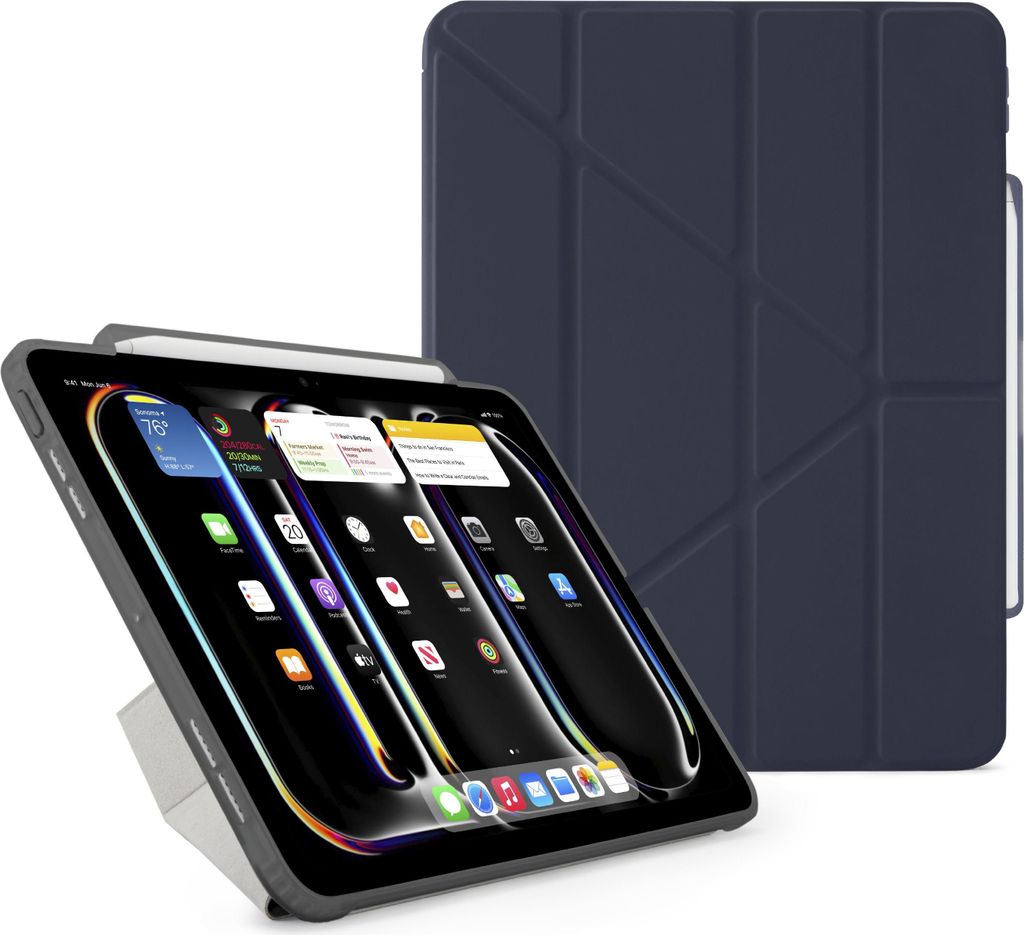 Pipetto Origami No3 Pencil Hülle iPad Pro 13 (M4) – 5-in-1 Ständer Positionen – Apple Pencil Kompatibilität – Stoßabsorptionsfähigkeit