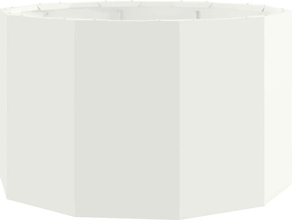 vidaXL Pflanzkübel Weiß 60 x 60 x 35 cm Stahl