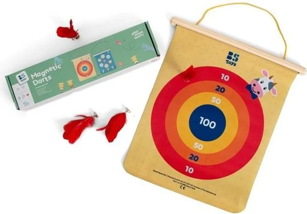 BS Toys Jeu de fléchettes magnétique pour enfants - Cible de 36 cm sûre