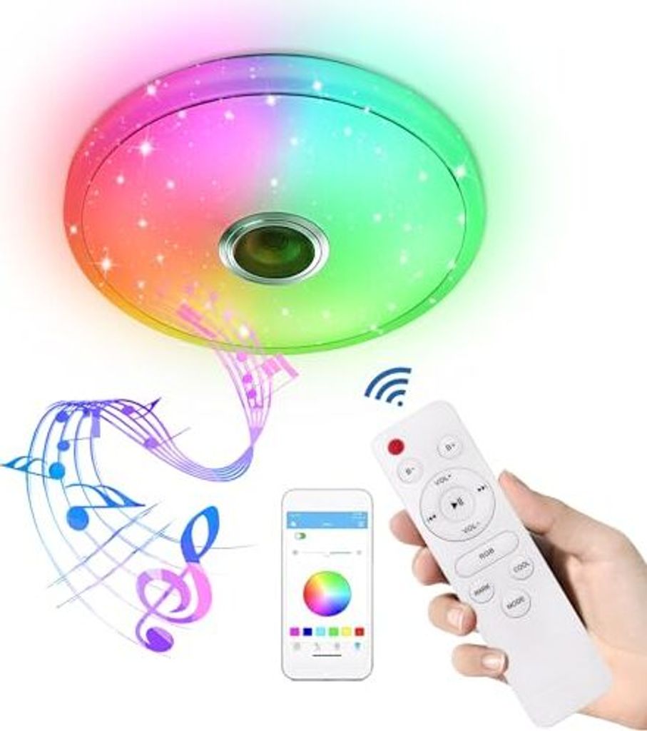 JOIEYOU Deckenleuchte Dimmbar mit Bluetooth Lautsprecher Produktbild 